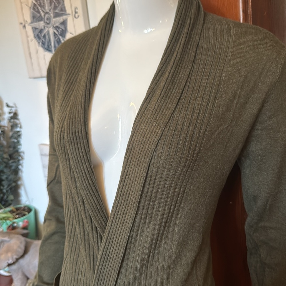 NWT papillon size small Olive Green Cardigan and Black Skirt Set